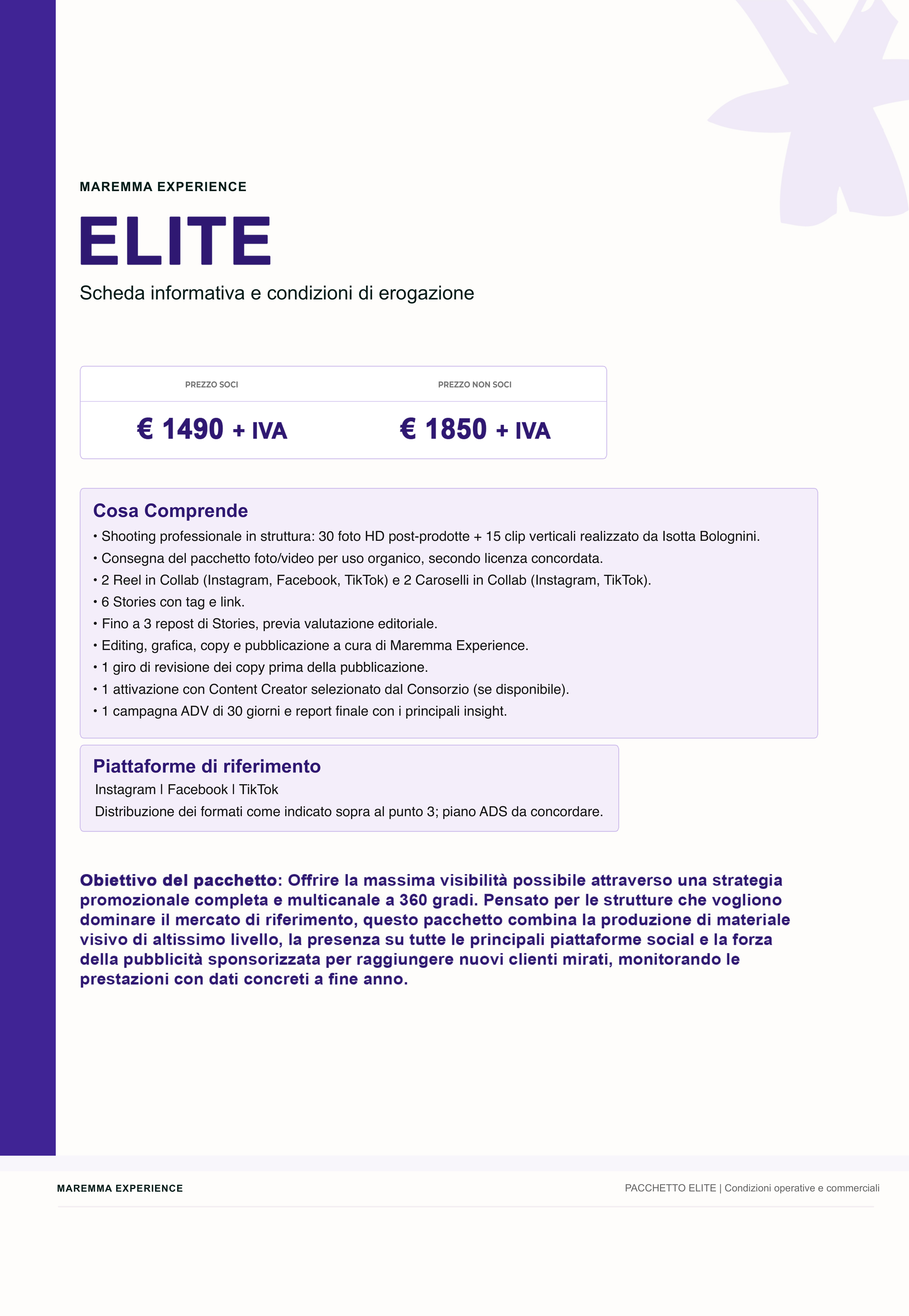 Pacchetto Elite - introduzione, prezzi e condizioni iniziali